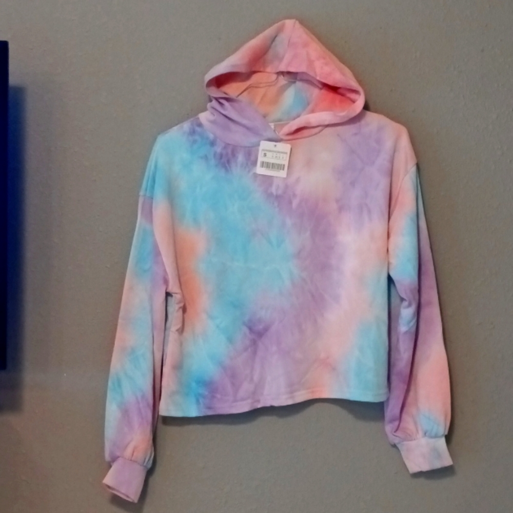 YMHY cropped tie dye hoodie